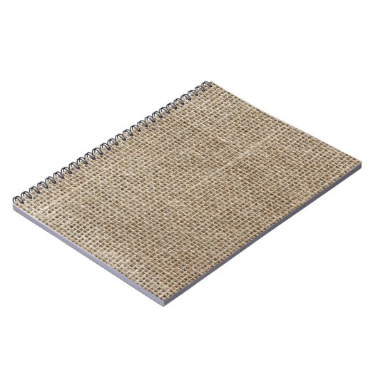 Carnet Linge brut : Tissu texturé naturel. (Côté gauche)