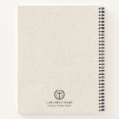 Carnet Linge de Crème Lumière Texture Logo Black Justice (Dos)