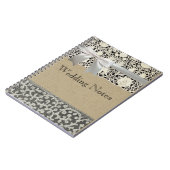 Carnet Linge de dentelle mariage blanc classique jolie (Côté gauche)