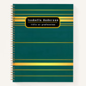 Carnet Linge Luxe Moderne Green Gold Texture Collection (Devant)