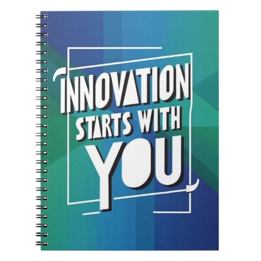 Carnet L'innovation commence avec vous option 3 (Devant)