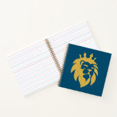 Carnet Lion Avec Couronne - Or Style 1 (Intérieur)
