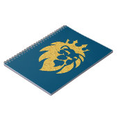 Carnet Lion Avec Couronne - Or Style 1 (Côté gauche)