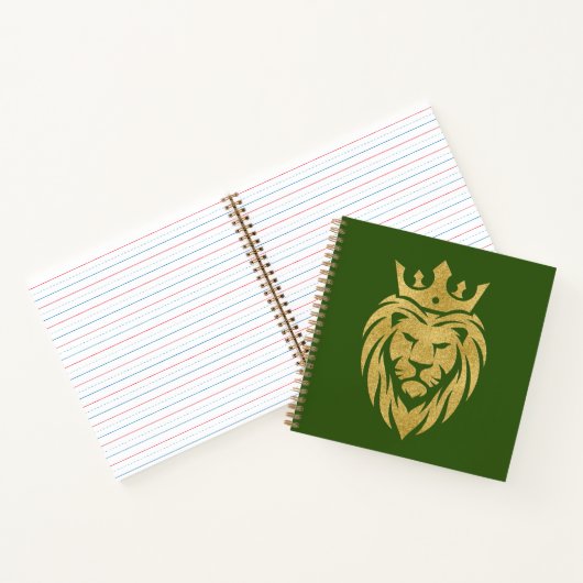 Carnet Lion Avec Couronne - Style Or 3 (Intérieur)