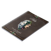 Carnet Lion blanc et femme (Côté gauche)