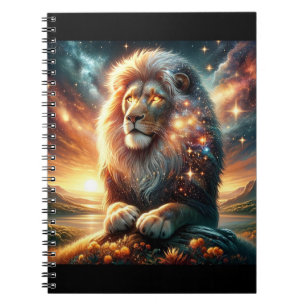 Carnet Lion Cosmique Galaxie Espace Lion Léon Force Astro