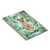 Carnet Lion Cub Cub Turquoise Jungle Green Forest (Côté Droit)