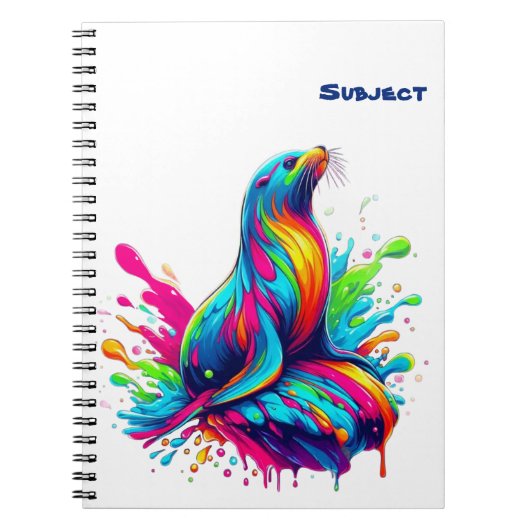 Carnet Lion de mer coloré (Devant)
