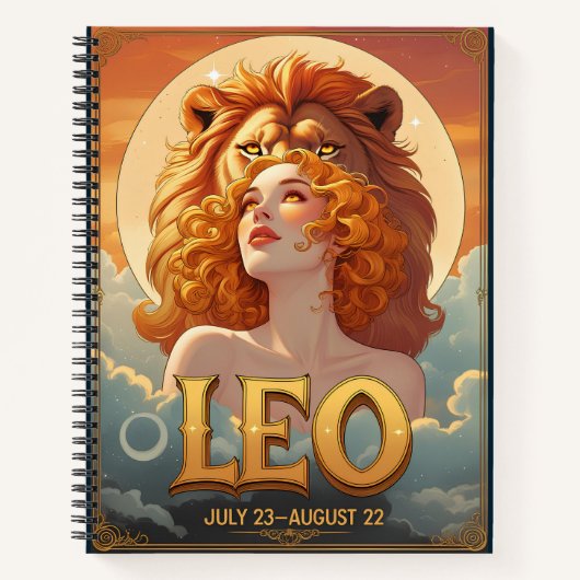 Carnet Lion dim leo juillet août Anniversaire (Devant)