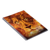Carnet Lion d'or flammé de Juda nommé Citation de la Bibl (Côté Droit)