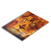 Carnet Lion d'or flammé de Juda nommé Citation de la Bibl (Côté gauche)