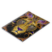Carnet Lion en filigrane d'or (Côté gauche)