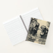 Carnet Lion et combat hippo (Intérieur)