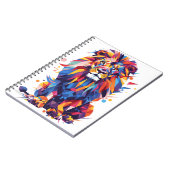Carnet Lion géométrique coloré (Côté gauche)