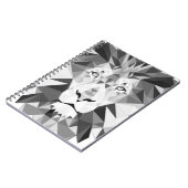Carnet Lion Géométrique Noir et Blanc (Côté gauche)