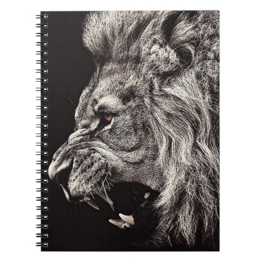 Carnet Lion homme en colère (Devant)