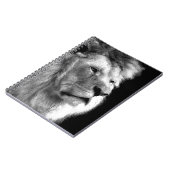Carnet Lion noir blanc (Côté gauche)