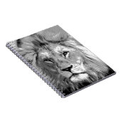Carnet Lion Noir Blanc (Côté Droit)