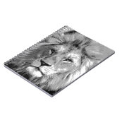 Carnet Lion Noir Blanc (Côté gauche)