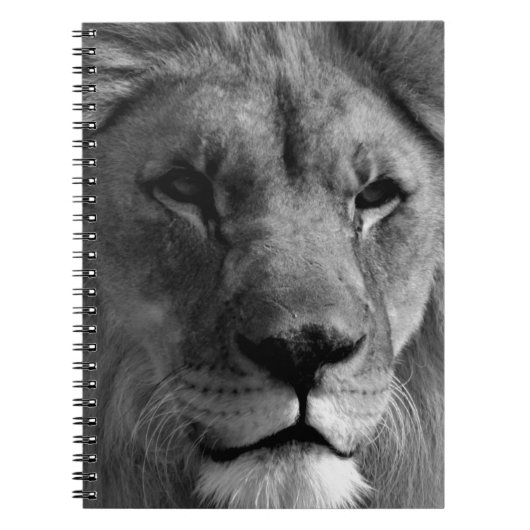 Carnet Lion noir et blanc (Devant)