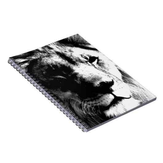 Carnet Lion noir et blanc (Côté Droit)