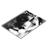 Carnet Lion noir et blanc (Côté gauche)