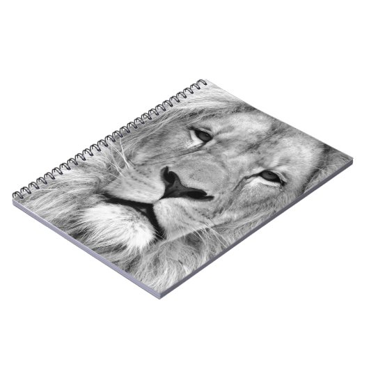 Carnet Lion noir et blanc (Côté gauche)
