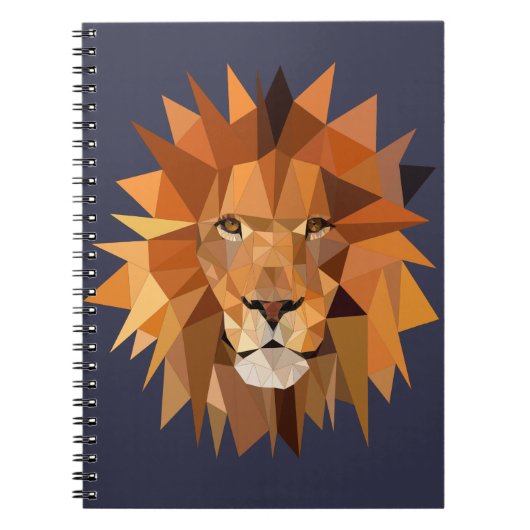 Carnet Lion polygone personnalisé (Devant)