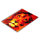Carnet Lion rouge fierce (Côté gauche)