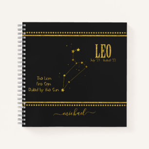 Carnet Lion Star Zodiac Sign