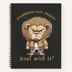 Carnet Lion Têtu Devoir Avec Il Mignonne Adorable Drôle