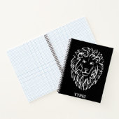 Carnet Lion tribal noir et blanc (Intérieur)