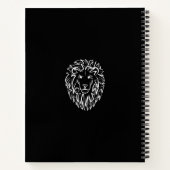 Carnet Lion tribal noir et blanc (Dos)