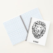 Carnet Lion tribal noir et blanc (Intérieur)