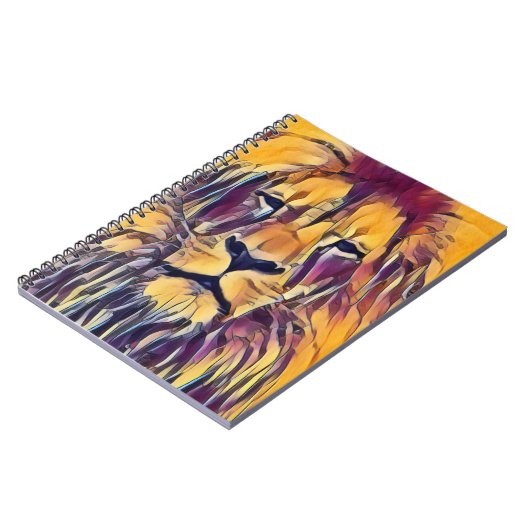 Carnet Lion Vibrant Art (Côté gauche)