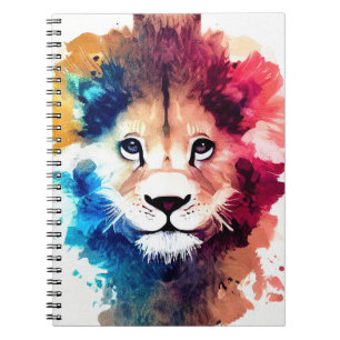 Carnet Lion Wild Nature Animal Couleur Art Peinture