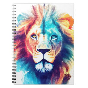 Carnet Lion Wild Nature Animal Couleur Art Peinture