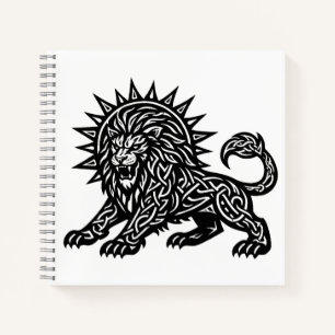Carnet Lion Zodiaque Soleil‑Crinière Lion BurnsInHell