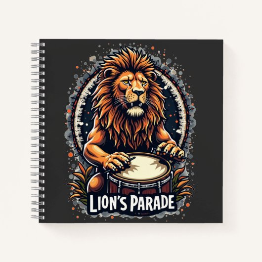 Carnet Lion's Drum Parade drôle d'art : Majestic Lion Imp (Devant)