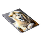 Carnet Lions majestueux blanc éthérée (Côté Droit)