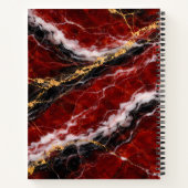 Carnet Lipstick Red Marble with Black, White & Gold Veins (Dos)