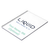 Carnet Liquid Wellness & IV Notebook (Côté gauche)