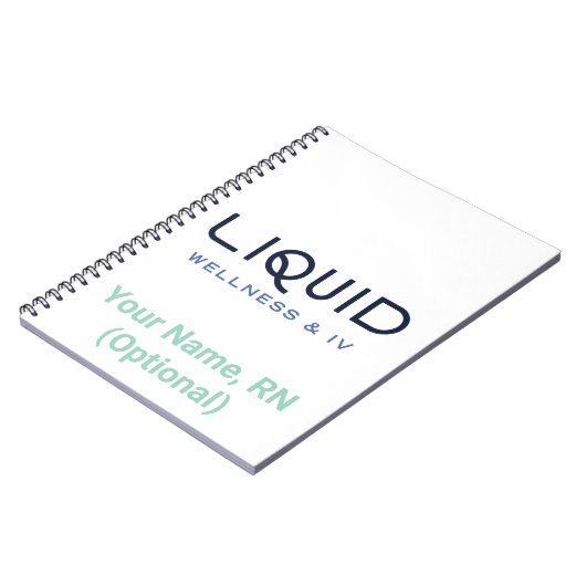 Carnet Liquid Wellness & IV Notebook (Côté gauche)