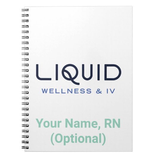 Carnet Liquid Wellness & IV Notebook (Devant)