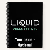 Carnet Liquid Wellness & IV Notebook - Black (Devant)
