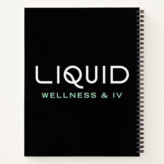 Carnet Liquid Wellness & IV Notebook - Black (Dos)