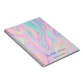 Carnet Liquide Iridescente Unicorn Conception couleur + A (Côté Droit)
