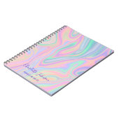 Carnet Liquide Iridescente Unicorn Conception couleur + A (Côté gauche)