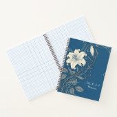Carnet Lis Art nouveau bleu et blanc (Intérieur)