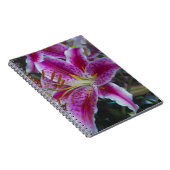 Carnet Lis d'astronome roses et fleurs magenta (Côté Droit)